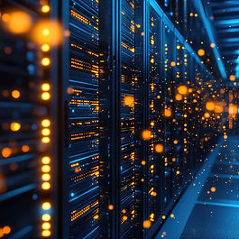 Data center infrastructure representing the AI agent supporting automated contract review and document analysis.