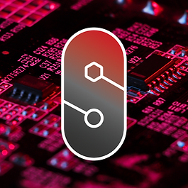 Digital SkillPill icon on an electronic circuit, representing AI-powered learning automation and digital training
